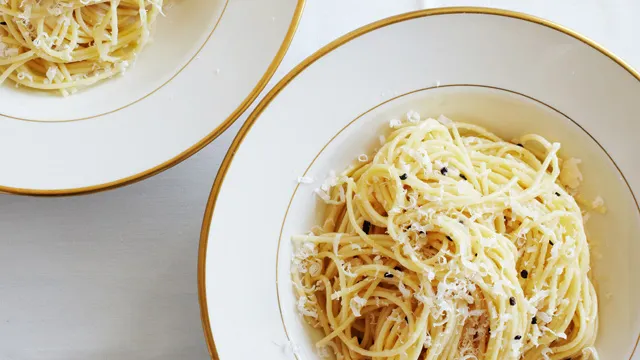 Luce signature dishes Spaghetti with Anchovies, Garlic, and BreadcrumbsPork SaltimboccaCaprese Salad